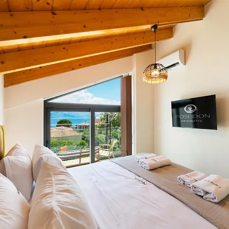 Poseidon Sea View Maisonette With Pool בית נופש ניקיאנה